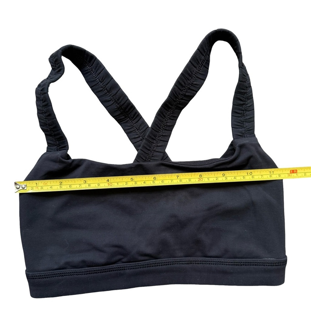 Lululemon Black Inner Heart Sports Bra Size 4 Activewear Athleisure Workout Gym - Picture 3 of 6